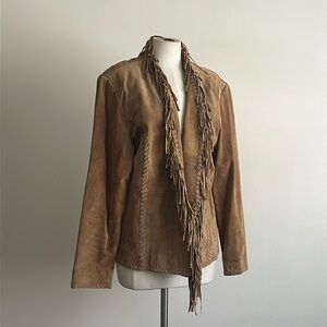 Brown Suede Fringe Jacket